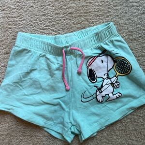 Zara Mint Green Snoopy Women's Shorts